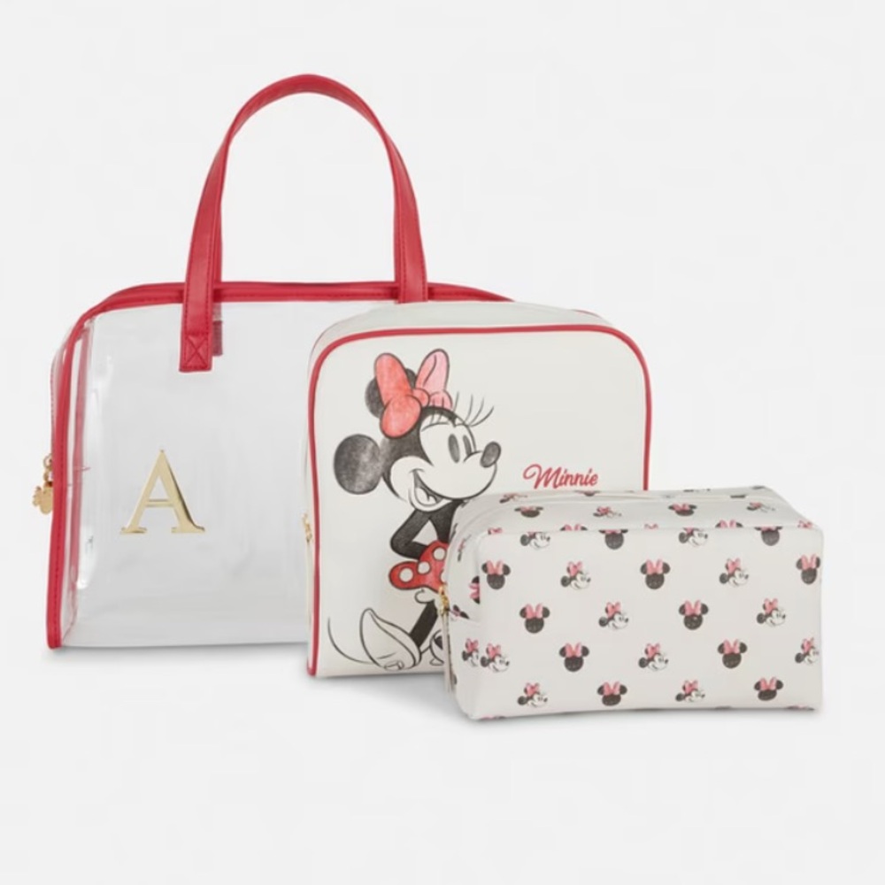 Disney's Minnie Mouse 3 In 1 Makeup Bag cosmetic bag set.